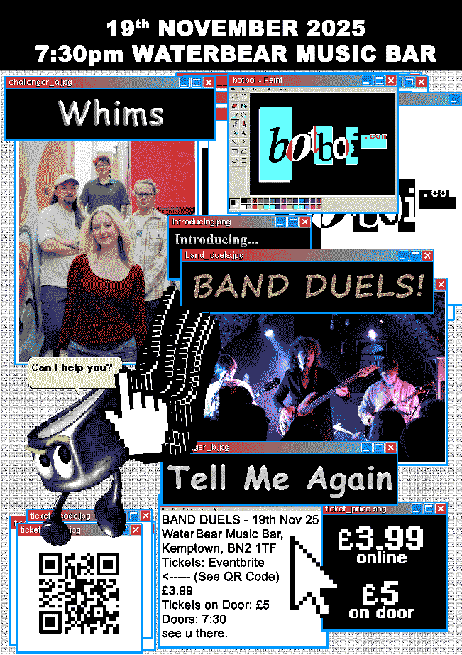 poster for the 19th of november at the waterbear music bar